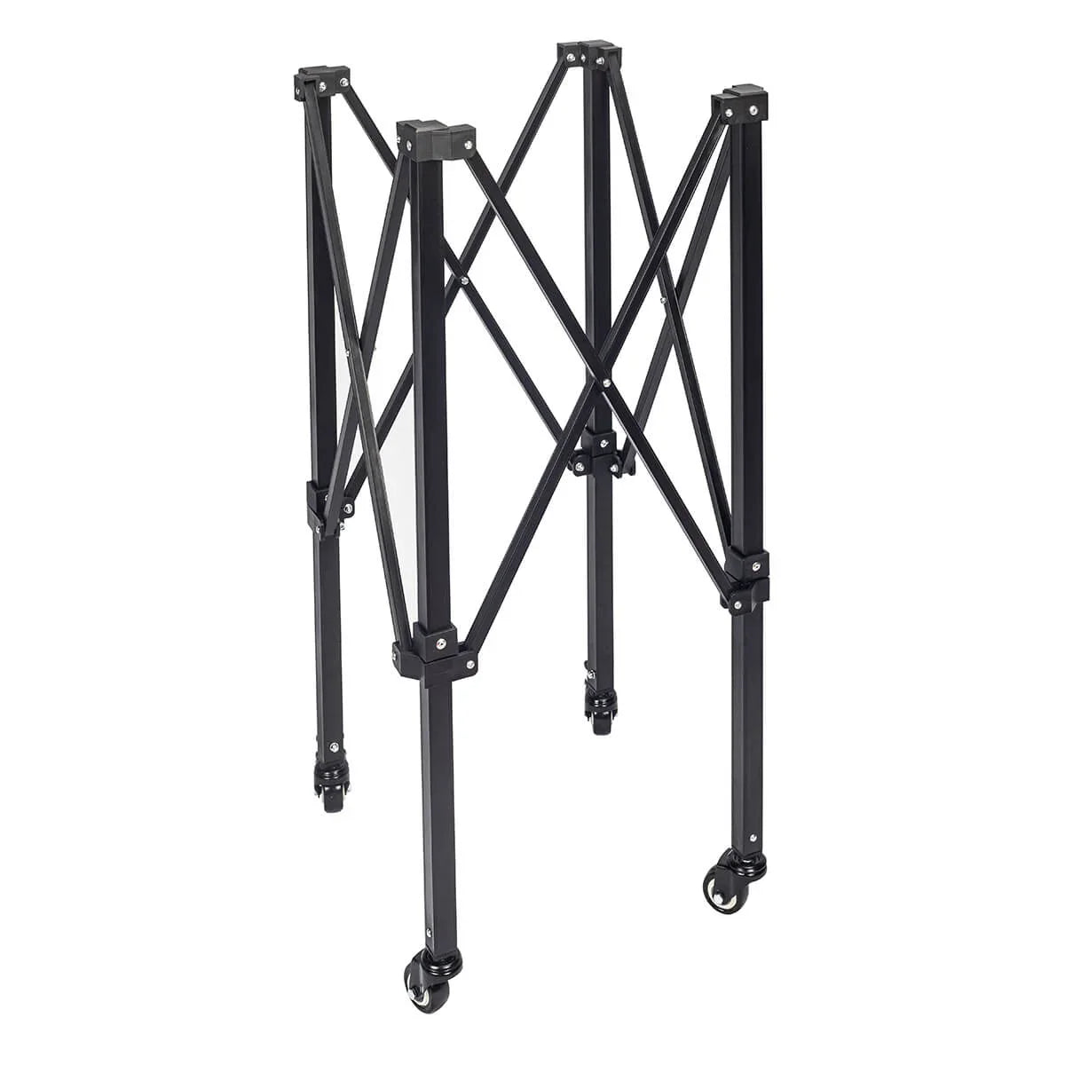 Collapsible caster legs on the JOOLA Pickleball Ball Caddy