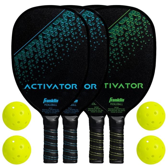 Activator Wooden Pickleball Paddles and Balls - 4 Player Set